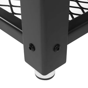 Beistelltisch Metallrahmen mit Ablage Braun IndustrialVIBE