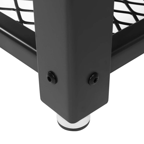 Beistelltisch Metallrahmen mit Ablage Braun IndustrialVIBE