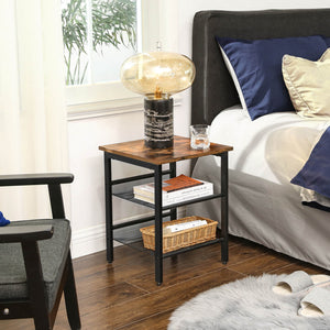 Beistelltisch Metalltisch mit Netzregalen IndustrialVIBE