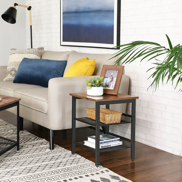 Beistelltisch Metalltisch mit Netzregalen IndustrialVIBE