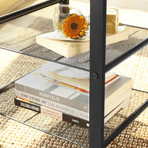 Beistelltisch Metalltisch mit Netzregalen IndustrialVIBE