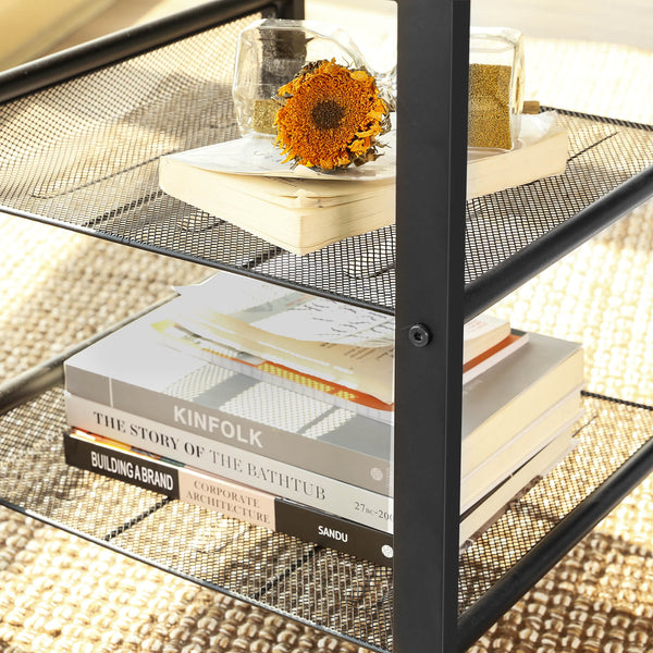 Beistelltisch Metalltisch mit Netzregalen IndustrialVIBE
