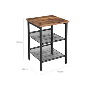 Beistelltisch Metalltisch mit Netzregalen IndustrialVIBE
