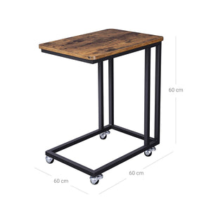 Beistelltisch mit Rollen Braun