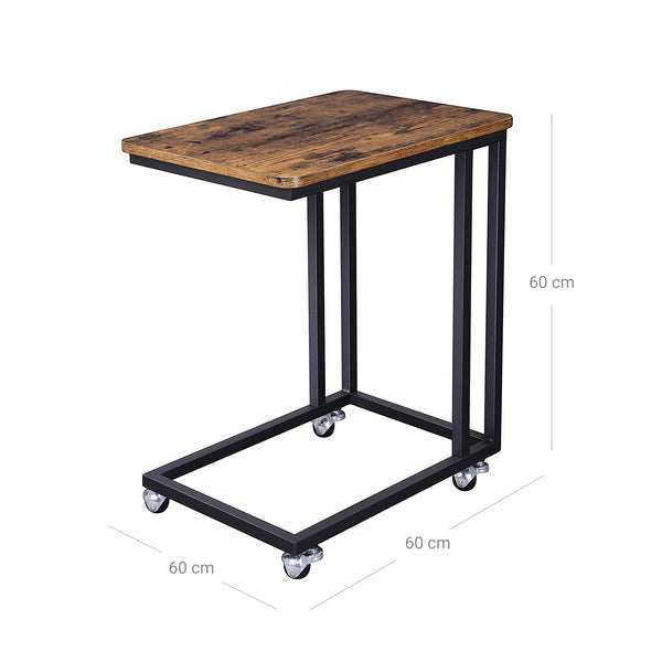 Beistelltisch mit Rollen Braun