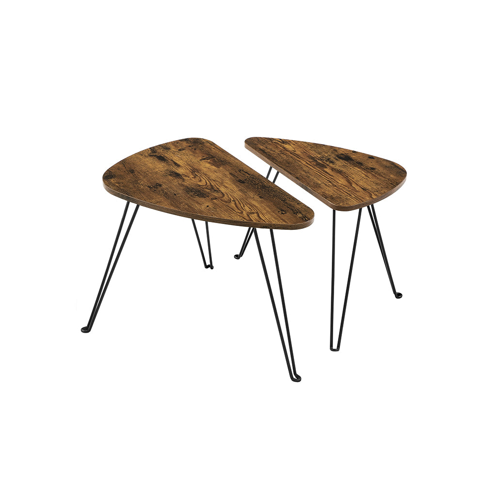 Beistelltisch Set 2-teilig Braun IndustrialVIBE