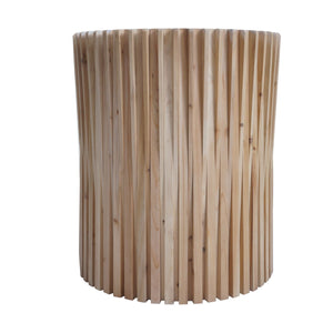 Beistelltisch Couchtisch Loungetisch Tanne Holz Ø51cm natur-weiss