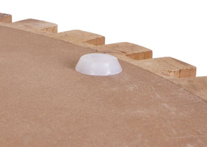 Beistelltisch Couchtisch Loungetisch Tanne Holz Ø51cm natur-weiss