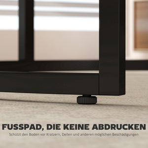 Beistelltische Set stapelbar für Wohnzimmer Metall schwarz