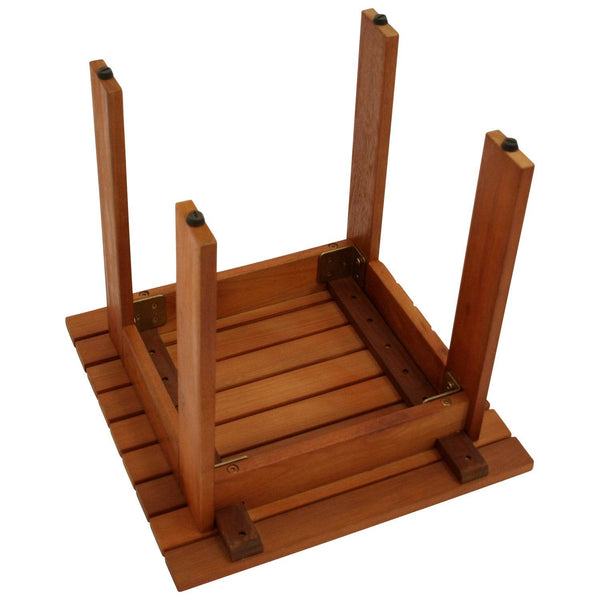 Gartentisch Beistelltisch RIJEKA 46x46cm Eukalyptus geölt Braun