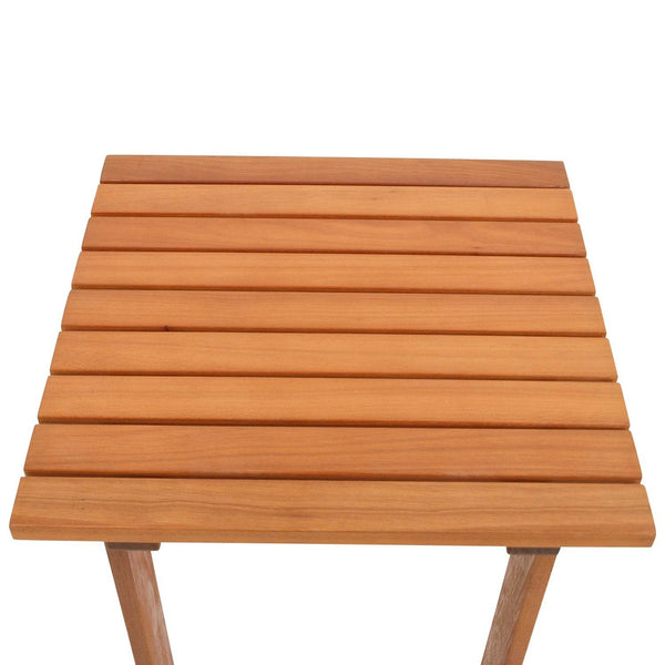 Gartentisch Beistelltisch RIJEKA 46x46cm Eukalyptus geölt Braun