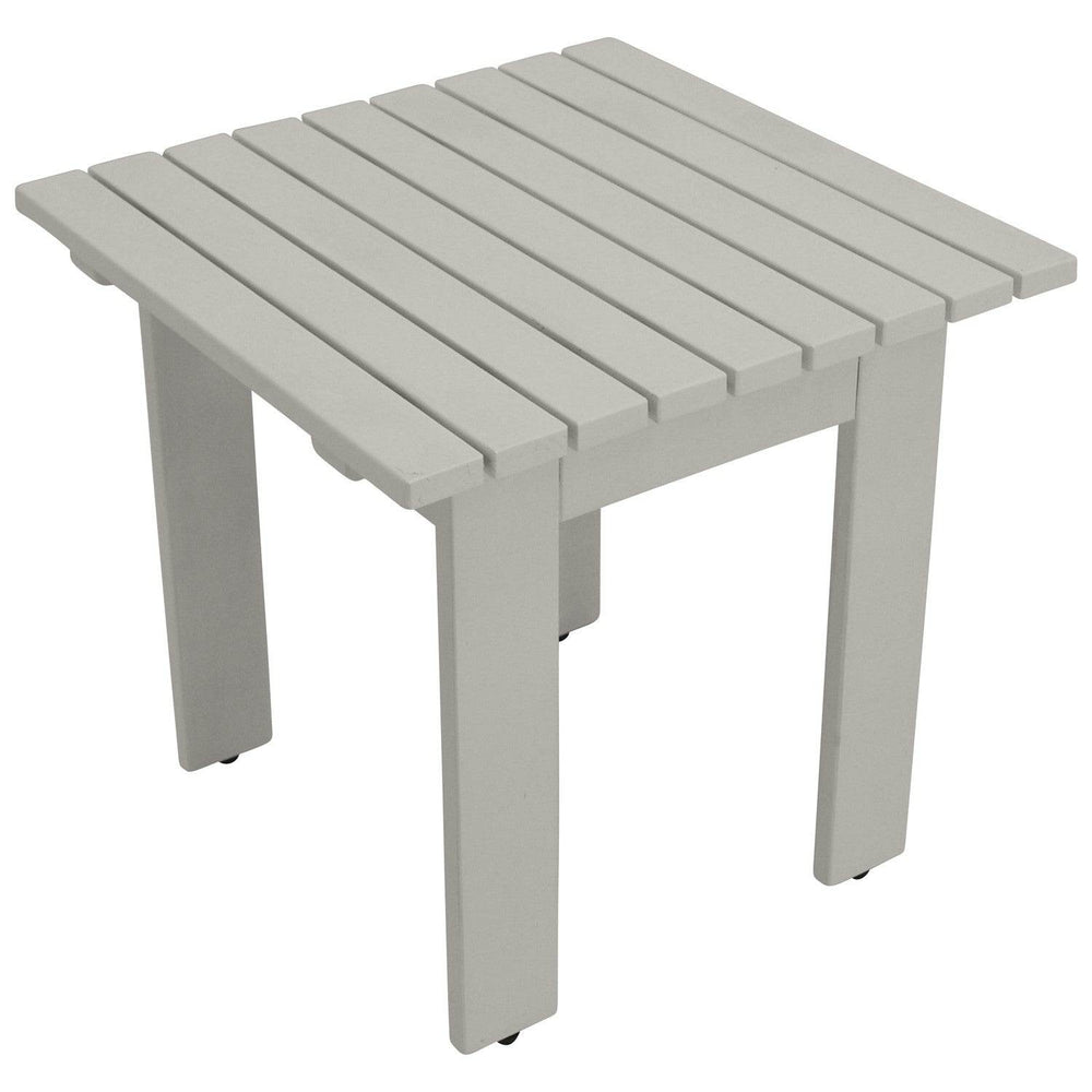 Gartentisch Beistelltisch RIJEKA 46x46cm Eukalyptus geölt weiss