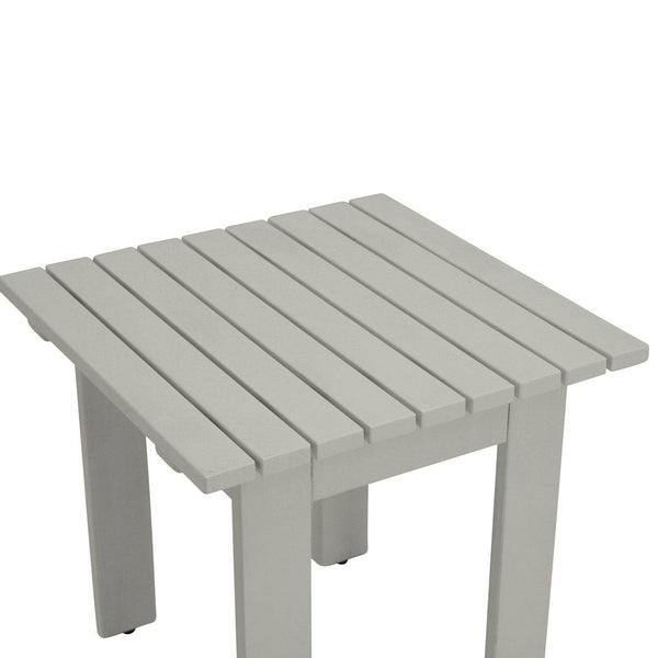 Gartentisch Beistelltisch RIJEKA 46x46cm Eukalyptus geölt weiss