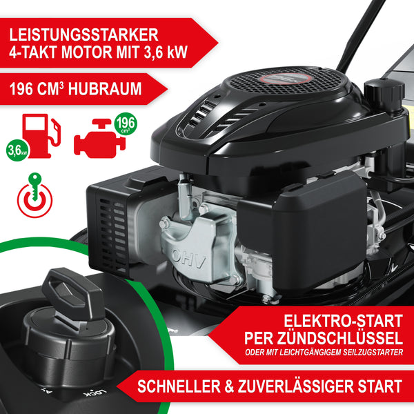 Benzin Rasenmäher Simon 6.5PS mit Mulchkit