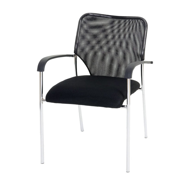2er-Set Besucherstuhl schwarz Textil