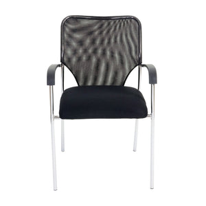 2er-Set Besucherstuhl schwarz Textil