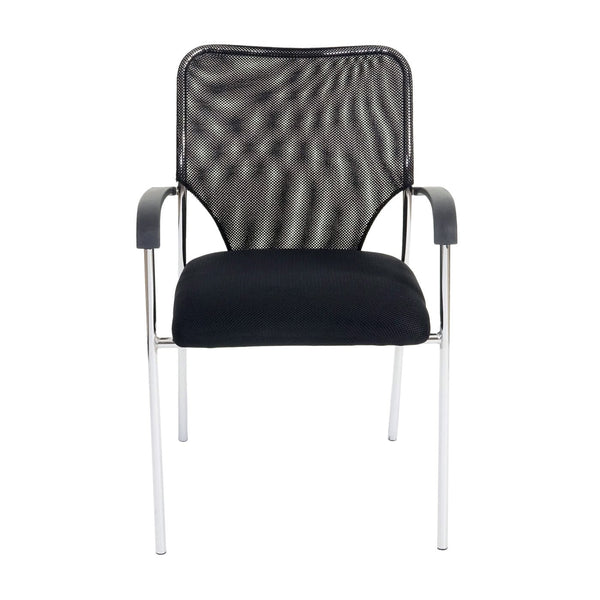 2er-Set Besucherstuhl schwarz Textil