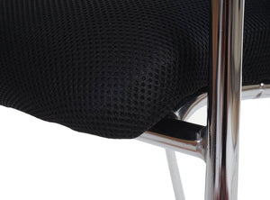 2er-Set Besucherstuhl schwarz Textil