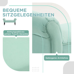 Bettbank Schlafzimmer bis 130kg Segelstoff Grün