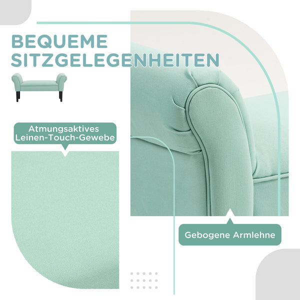 Bettbank Schlafzimmer bis 130kg Segelstoff Grün