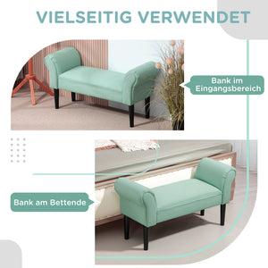 Bettbank Schlafzimmer bis 130kg Segelstoff Grün