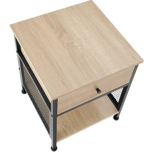 Nachttisch Killarney Industrial Holz hell, Eiche Sonoma
