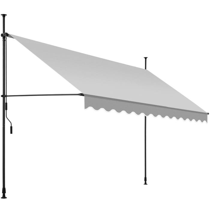 Tenda da sole a morsetto grigio chiaro 350 x 180 cm