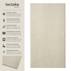 Kurzflorteppich Soft Zone beige 80 x 150 cm