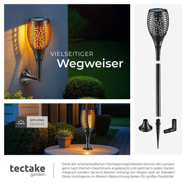 6er Set Solarleuchten Flare