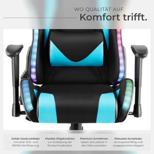 Tartaros gaming chair black/azure 