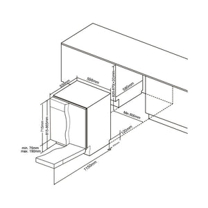 Kibernetik GRET605 MasterSeries Geschirrspüler Einbau teilintegriert 60cm weiss