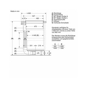 Bosch PVS811B16E Induktionskochfeld mit integriertem Dunstabzug rahmenlos 80cm