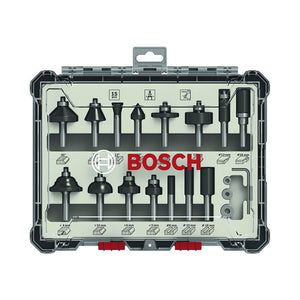 Bosch 15 tlg Mixed Fräser Set 8mm Schaft