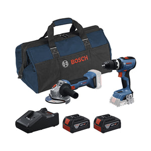 Bosch 2 Tool kit 18V GSB 18V-65+GWS 18V-8+2x GBA 4.0Ah+GAL 18V-40 0.615.A50.08Z