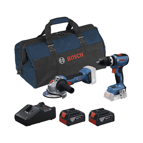 Bosch 2 Tool kit 18V GSB 18V-65+GWS 18V-8+2x GBA 4.0Ah+GAL 18V-40 0.615.A50.08Z