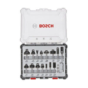 Bosch 15 tlg Mixed Fräser Set 8mm Schaft