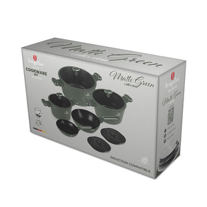 Berlinger Haus 10-teiliges Kochgeschirr-Set Matte Green Collection 2.0