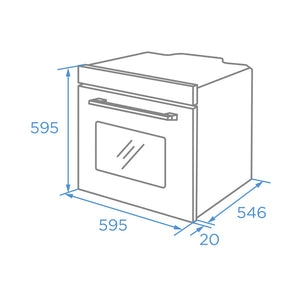 Kibernetik EBO705 MasterSeries Einbau Backofen mit Steam Funktion