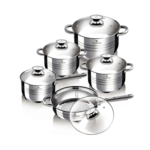 Blaumann 10-teiliges Topfset Edelstahl Gourmet Line