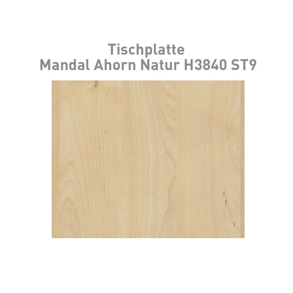 CONTINI Tischplatte 1.6x0.80m rechteckig Ahorn Natur