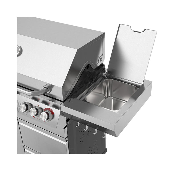 Gasgrill Expert 6 Brenner + Seitenbrenner Edelstahl