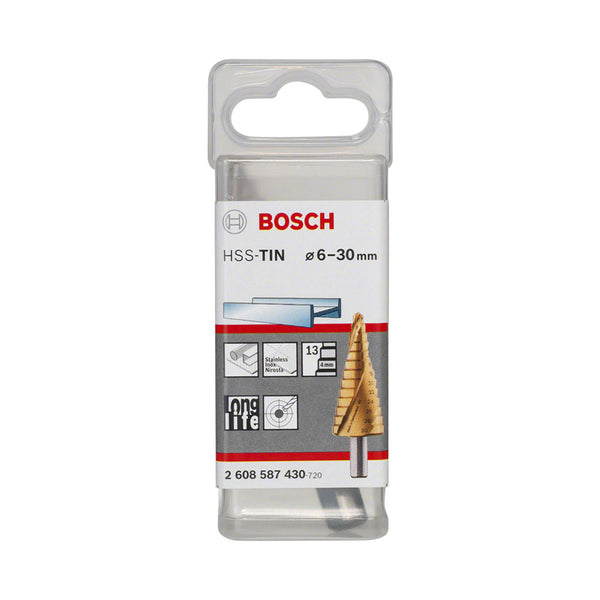 Bosch Stufenbohrer HSS-TiN 13Stuf. zyl. 6-30mm
