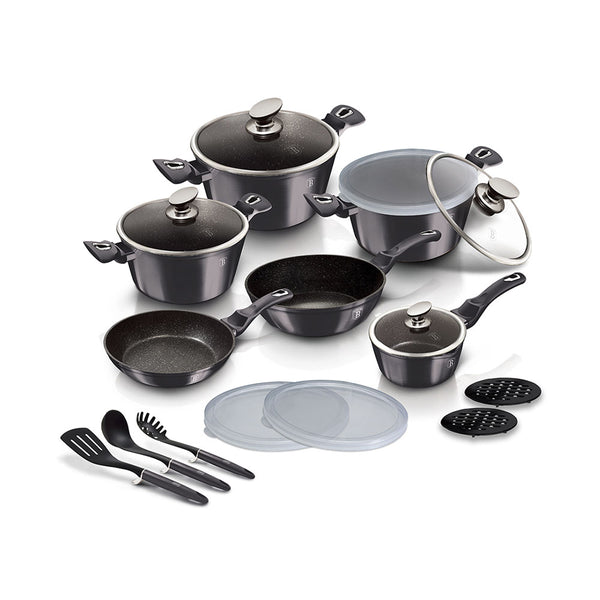 Berlinger Haus 18-teiliges Kochgeschirr-Set Metallic Line Carbon Pro Edition