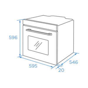 Kibernetik MasterSeries Einbau Umluft Backofen Schwarz 60cm