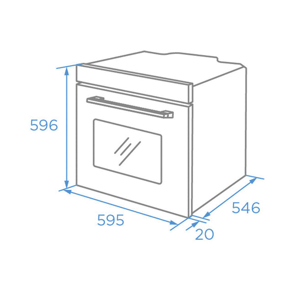 Kibernetik MasterSeries Einbau Umluft Backofen Schwarz 60cm