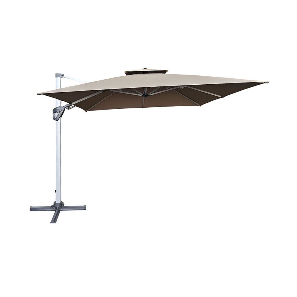 CONTINI De Luxe Roma Ampelschirm 3x3m taupe mit Kippfunktion