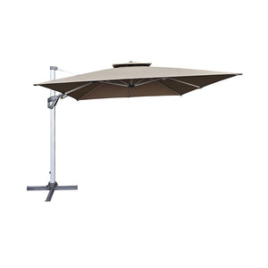 CONTINI De Luxe Roma Ampelschirm 3x3m taupe mit Kippfunktion