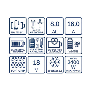 Bosch Starter-Set EXPERT 2x EXBA18V-80 + EXAL18V-160 1.600.A03.73V