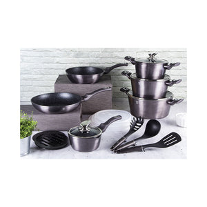 Berlinger Haus 18-teiliges Kochgeschirr-Set Metallic Line Carbon Pro Edition