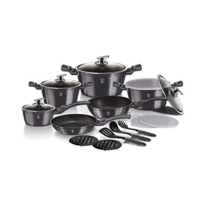 Berlinger Haus 18-teiliges Kochgeschirr-Set Metallic Line Carbon Pro Edition